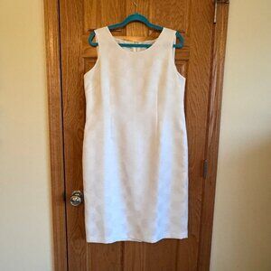 Jones Studio Separates Women's White Sleeveless Sheath Midi Dress 14 Workwear